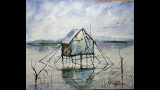 watercolor step landscape painting simple