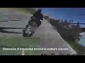 IDF drone throws terrorist off of motorcycle