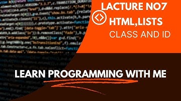 HTML Lists in Hindi/Urdu || How to create list in HTML||Tutorial # 7
