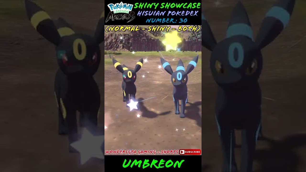 SHINY UMBREON! - Hisuian Pokedex #30 - Pokemon Legends: Arceus - 