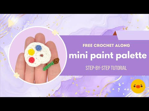 Mini Paint Palette Crochet Tutorial