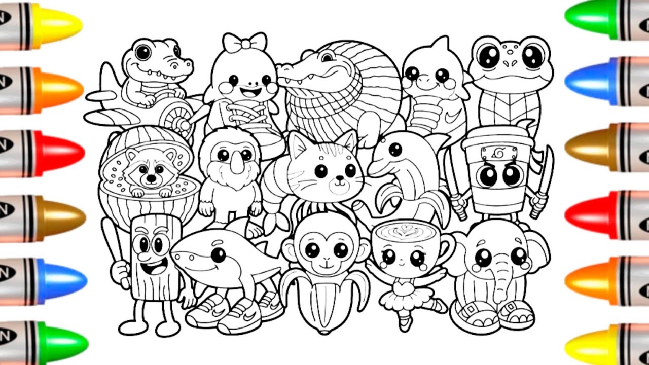 Новые раскраски ИТАЛЬЯНСКОГО BRAINROT | Милая версия | Учимся раскрашивать персонажей BRAINROT | ...