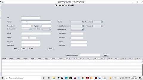 DEMO PROGRAM Aplikasi Pengolahan Data Penduduk