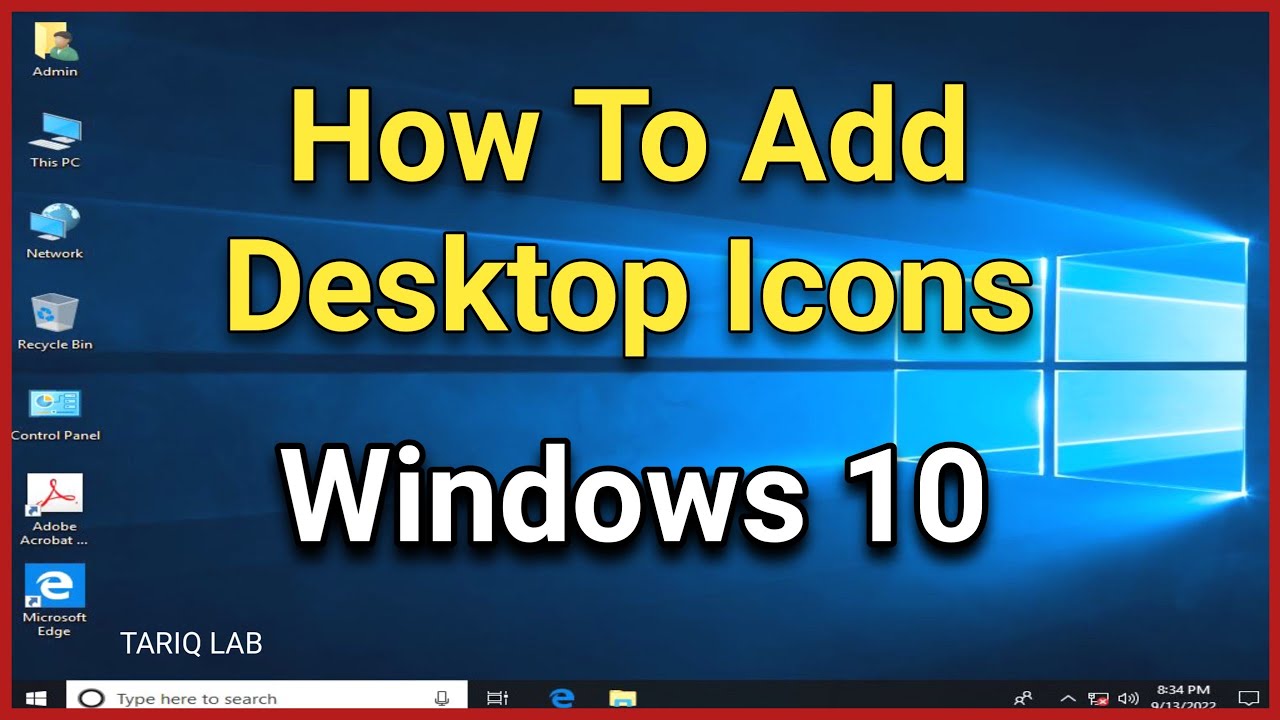 How To Add Icons To Desktop Windows 10 Show Icons On Desktop YouTube