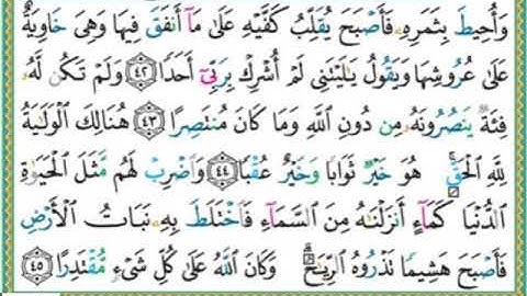 #سورة الكهف للصغار #الآيات#٤١-٤٥#تلاوة الشيخ أيمن سويد #قليل دائم خير