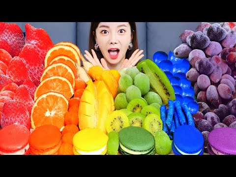 [Mukbang ASMR] 얼린과일 먹방❄ Frozen Fruits Strawberry 🍓 Mango <strong>CheeseBall</strong> Macaron Desserts Eating Ssoyoung