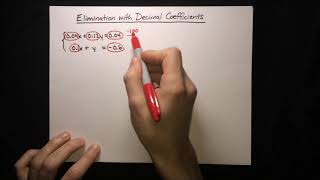 Solving a System of Two Linear Equations with Decimal Coefficients