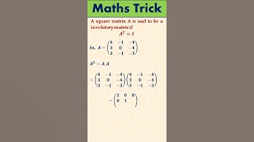 Involutory Matrix | PSTET | CTET | CSIR NET | IIT JAM | GATE | MASTER/LECTURER  CADRE