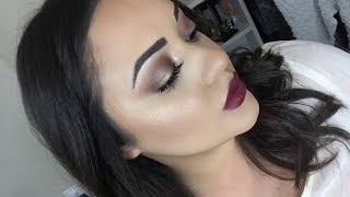 Fall Makeup Tutorial | Warm Smokey Eye & Vampy Lip