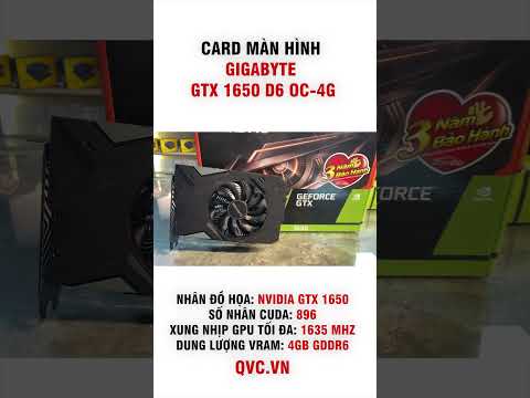 Card màn hình Gigabyte GTX 1650 D6 OC-4G - Card Đồ Họa Chơi Nhiều Game Ở Mức Thiết Lập Cao #Short