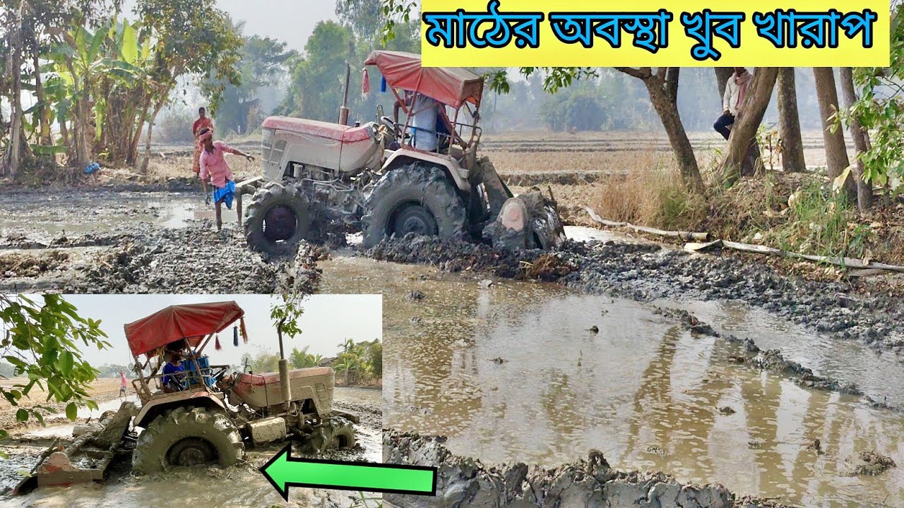 মাঠের অবস্থা খুবই খারাপ বন্ধুরা এ বছর জলের সমস্যা খুব জল নেই মাঠে তাও চাষ করতে হচ্ছে দ্যাখ বন্ধুরা 