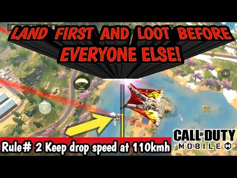 HOW TO LAND FASTER/BEFORE EVERYONE TIPS TRICKS | COD MOBILE BATTLE ROYALE UPDATED