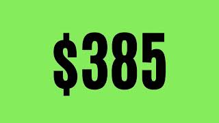 countup $500 - black (speed 0.1s) green screen