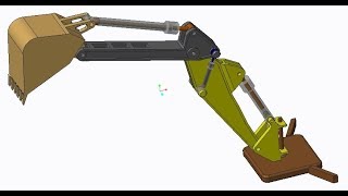 CREO MECHANISM - EXCAVATOR ANIMATION USING SERVO MOTOR
