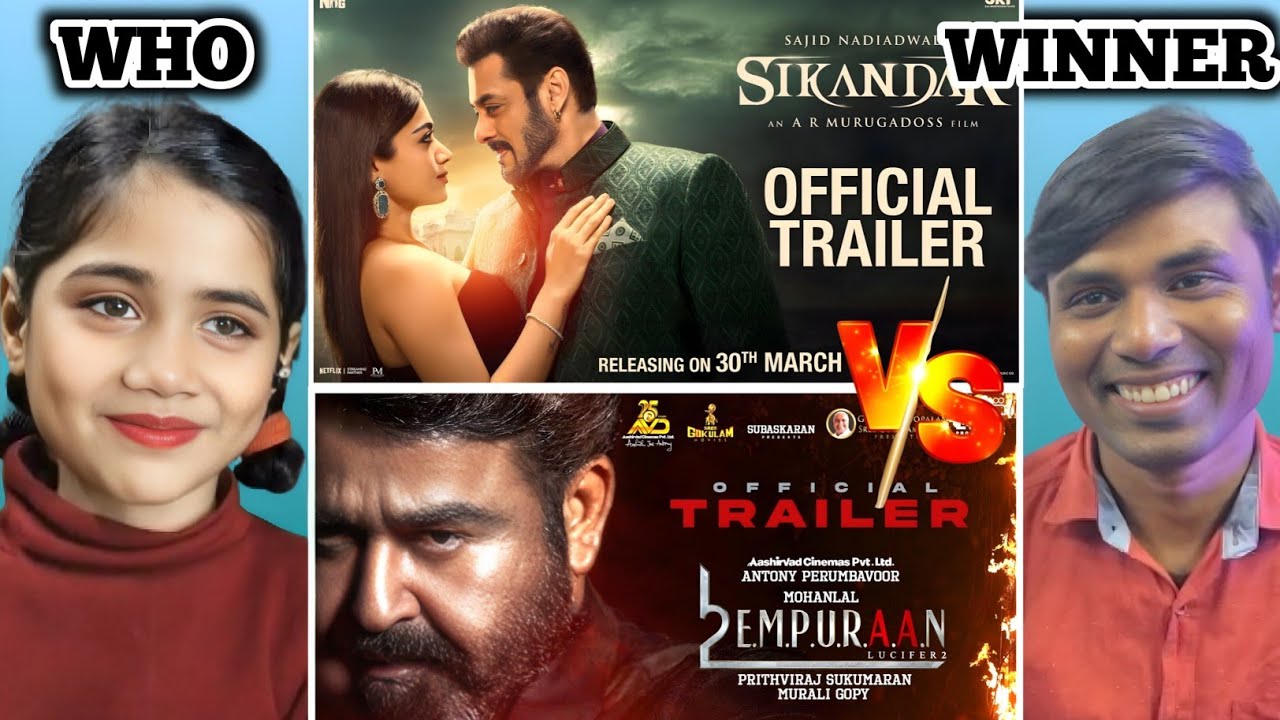Sikander VS L2 Empuran movie trailer reaction | sikander trailer | L2 Empuran trailer | #sikandar
