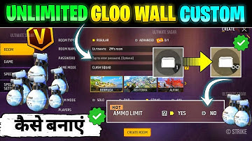 Custom Mein Unlimited Global Kaise Karen || Custom Me Unlimited Gloo Wall Kaise Banaye || Free Fire