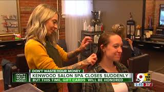 Kenwood spa salon closes, but helping clients