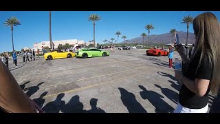 Morning Octane 2016 Santa Anita Race Track! Lamborghini Aventador, Huracan, Murcielago, and Hellcat