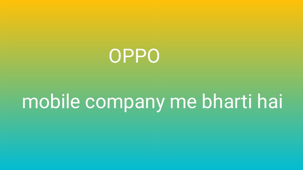 Bhati hai oppo mobile company me 2020 YouTube