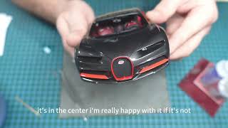 Alpha Model 1/24 Scale Model Car Kit bugatti chiron sport Part7. the clear parts