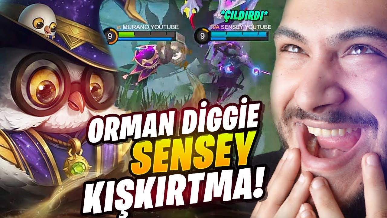 SENSEY BANA KÜFÜR ETTİ! - ORMAN DİGGİE KIŞKIRTMA - Mobile Legends