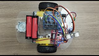 تركيب دائرة مجسم سيارة متخطي الحواجز باستعمال الاردوينو-Obstacle Avoidance Robot