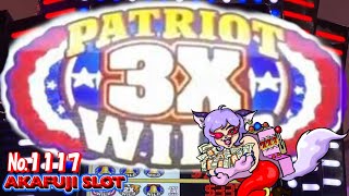 Triple Double PATRIOT Slot Machine😤😵@YAAMAVA' Resort & Casino at San Manuel 赤富士スロット