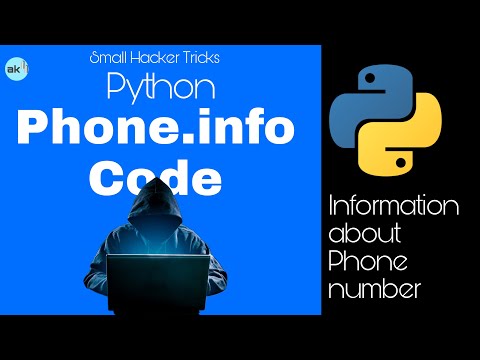 Get Phone number information from Python | Python Hacker Tricks | ak