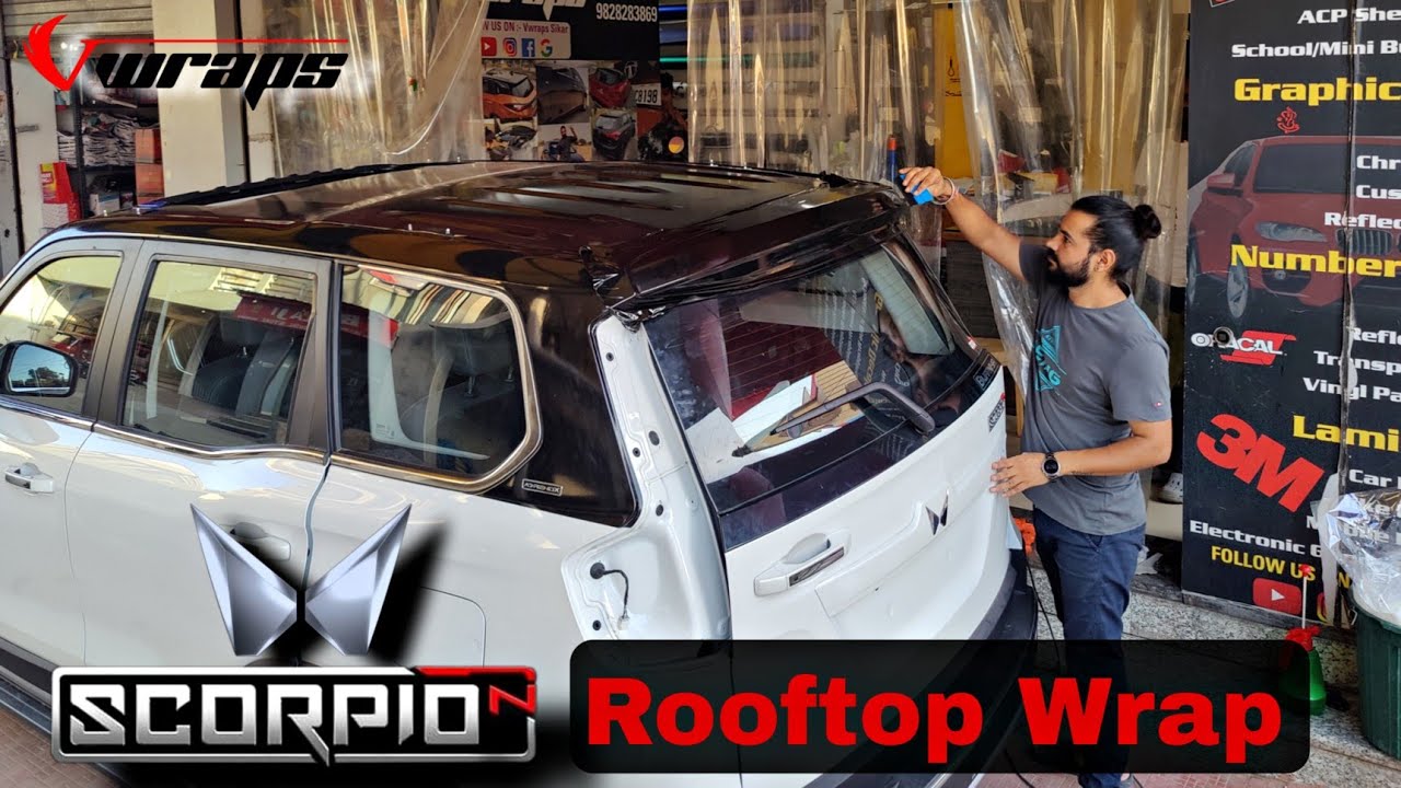 India's First Mahindra Scorpio N Dual Tone | Scorpio N Rooftop Wrap / Modified  @VwrapsSikar