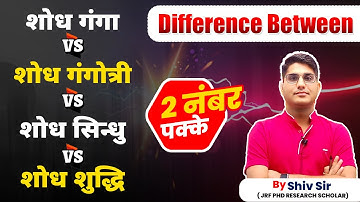 Difference Between ShodhGanga, ShodhGangotri, ShodhSindhu & ShodhShuddhi | UGC NET 2025 | Shiv Sir