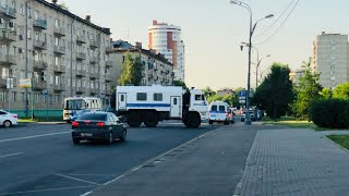 Автозаки перед народным сходом в Люблино.Москва