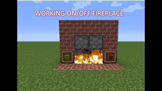 Minecraft Tutorial: Redstone On/Off Fireplace