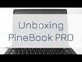 Unboxing and first boot of PineBook PRO with Linux Manjaro