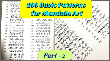 100 Basic Patterns for Mandala Art Part -2 | How to draw Easy Mandala patterns for beginner