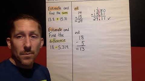 Ch3, Lesson 1, Add and Subtract Decimals