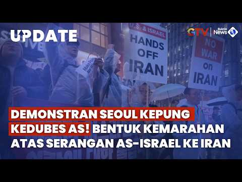 Seoul Bangkit! Puluhan Demonstran Kepung Kedubes AS! Kutuk Pembunuhan Brutal Anak-Anak di Iran