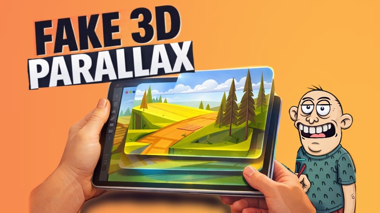Поддельный 3D-параллакс в Procreate Dreams на iPad
