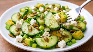 Ein 5-Minuten-Gurkensalat, der Bauchfett verbrennt; ich habe in einem Monat 5 Kilogramm abgenommen