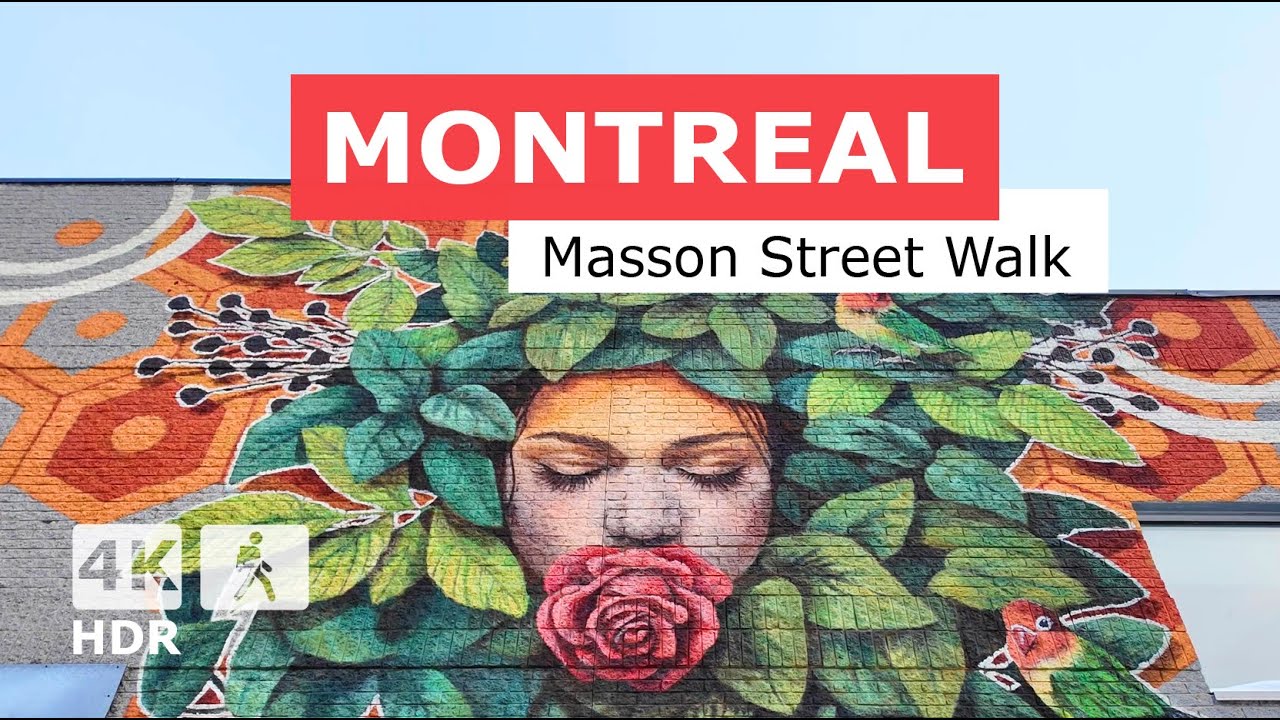 [ 4K ] Masson Street Outdoor Art Gallery 🎨 Vibe Walking Tour | Montreal, Quebec Canada 2026 🇨🇦