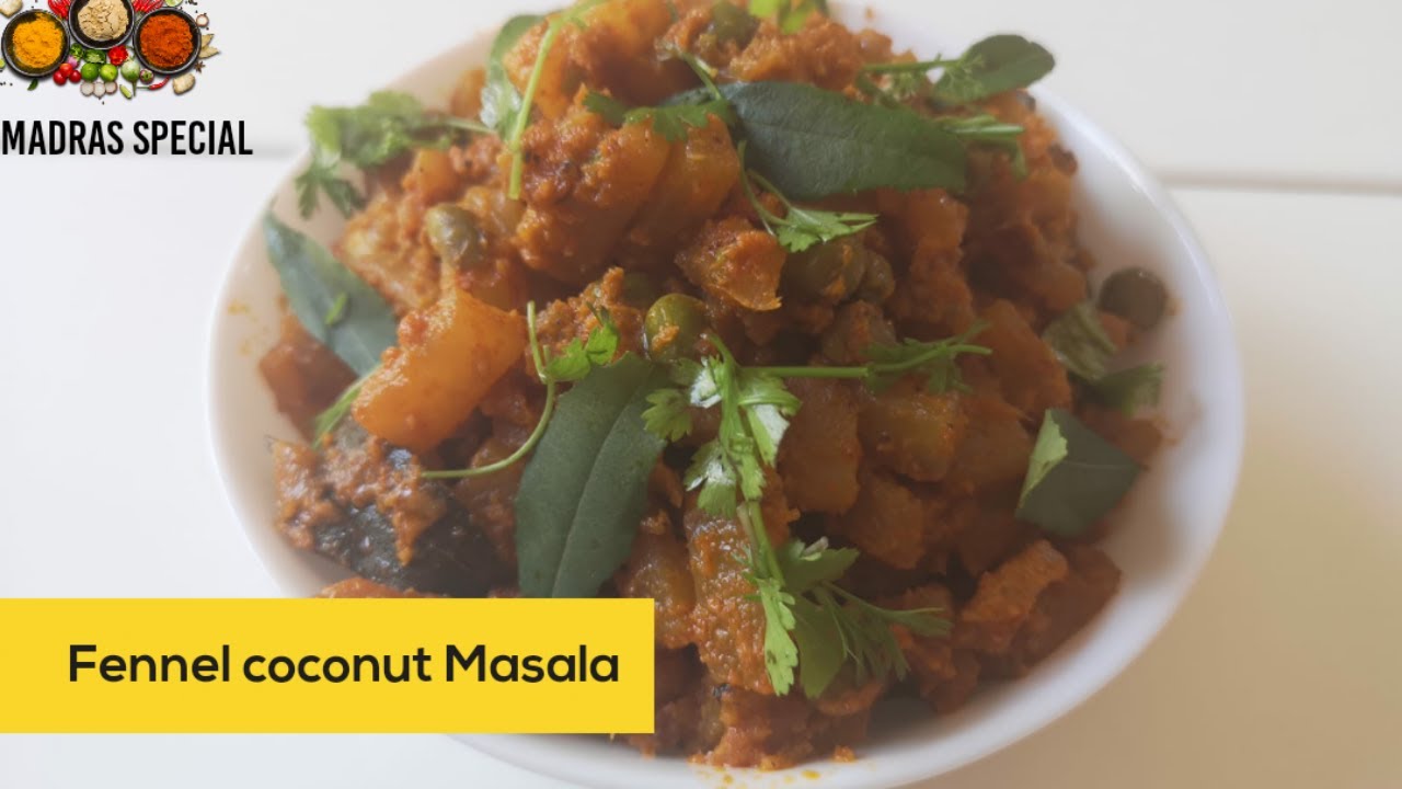 Fennel Coconut Masala Recipe / Chow Chow Coconut Masala YouTube