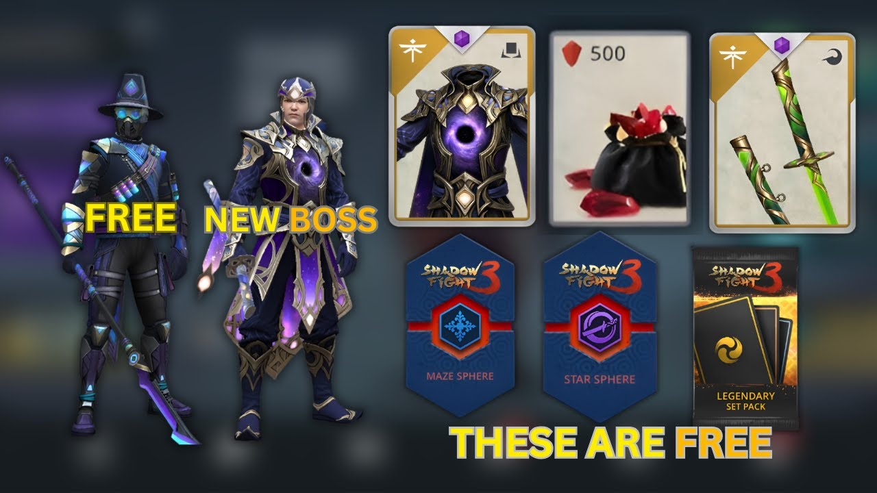 Shadow fight 3 market madness event, New Void Dream set is here, free gems and legendary set packs