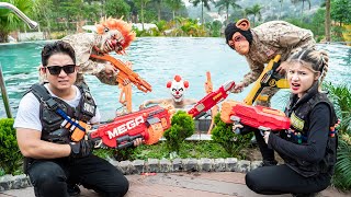 LTT Films : Couple S.E.A.L X Nerf Guns Fight Crime Group Rocket Mask Ruin The Summer Vacation