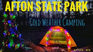 Cold Weather Camping at Afton State Park