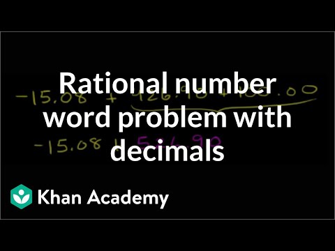 Rational number word problem with decimals | Pre-Algebra | Khan Academy
