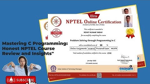 NPTEL Course Feedback: Problem Solving Through Programming in C - Honest Review @NPTELYT
