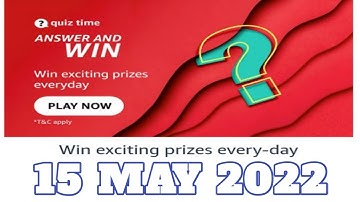 Amazon Funzone Quiz Answers Today|15 May 2022 |Daily Quiz Time