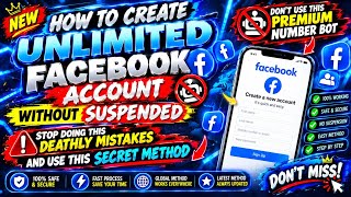 Unlimited Facebook Account Creation New Method 2026 || How to Create FB Account || Unlimited Face... Update