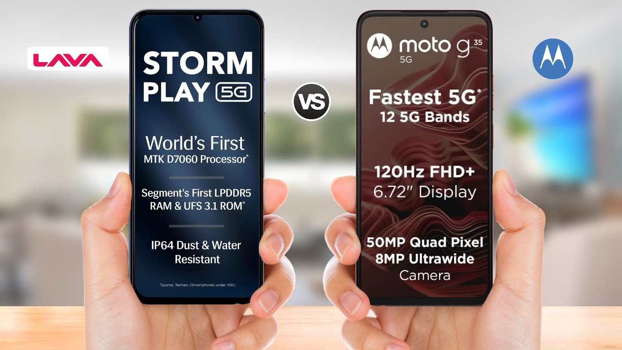 LAVA Storm Play 5G vs Moto G35 5G || Full Comparison