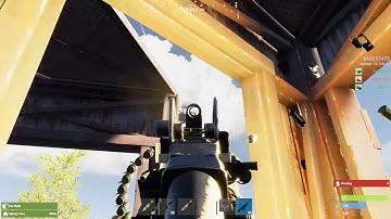 what taking down heli looks like Solo on rust console (2 sprays from the m249)