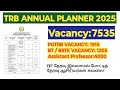 TRB Annual planner 2025 / Vacancy 7535/ PGTRB/ BT BRTE Notification அறிவிப்பு எப்பொழுது?